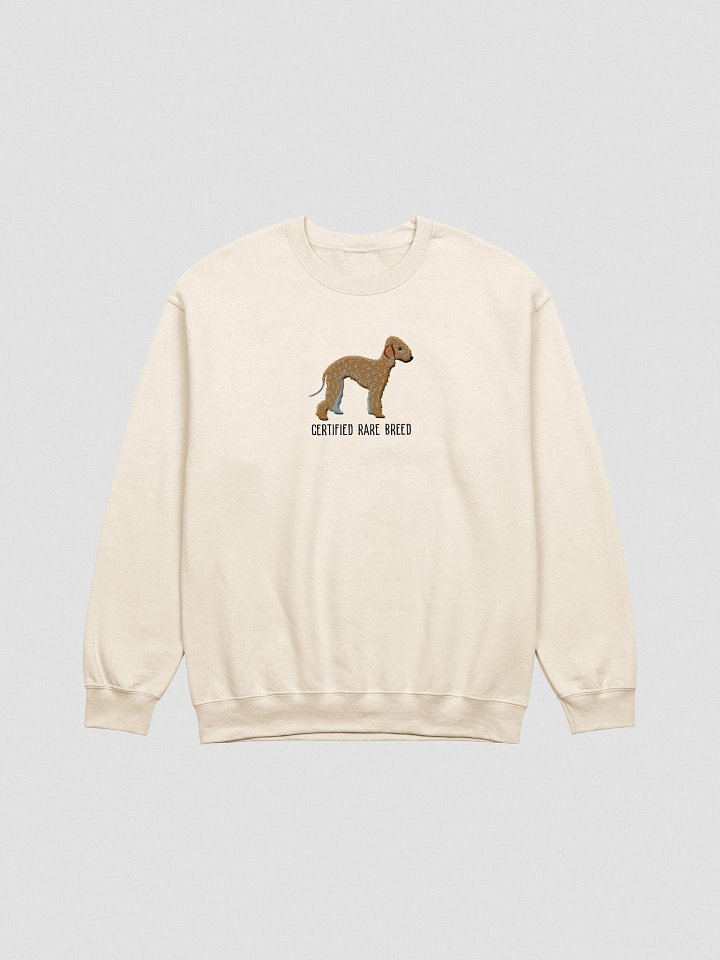 Certified Rare Breed Sweatshirt (Embroidered) of a Bedlington Terrier(Tan) product image (16)