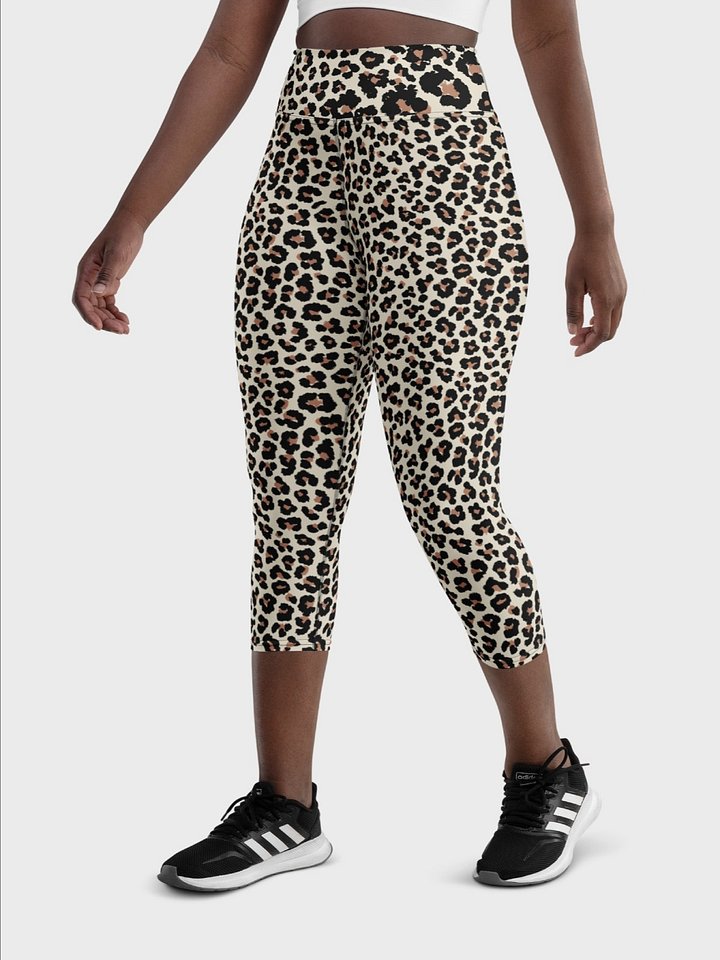 Capri Leggings "Abstract Animal Leopard Skin Fur Pattern" product image (2)