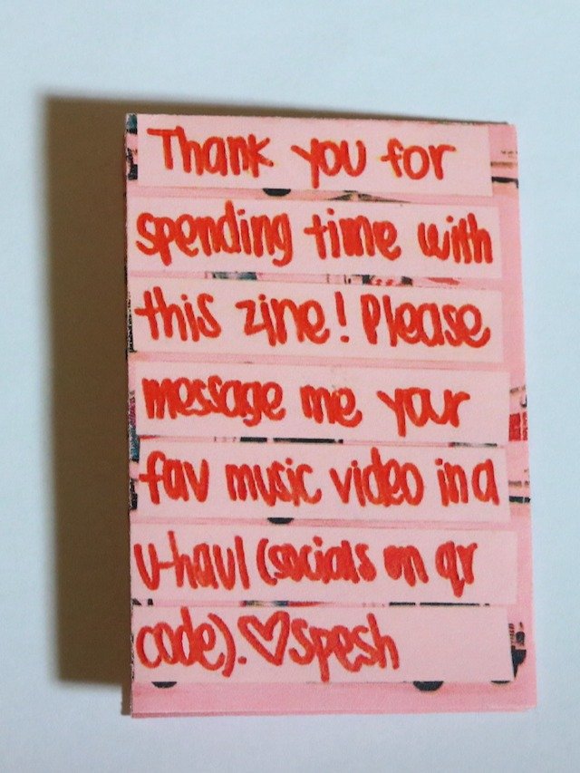 My Fav Music Videos In U-haul's Zine product image (3)