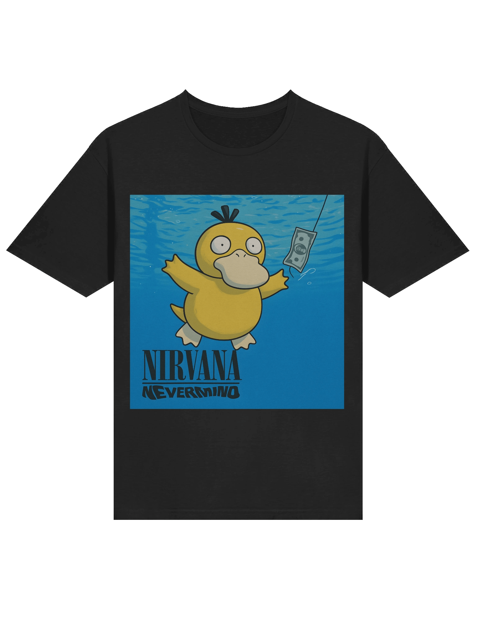 Psyduck × Nirvana Nevermind Parody T-Shirt – Pokémon Meme Tee product image (3)