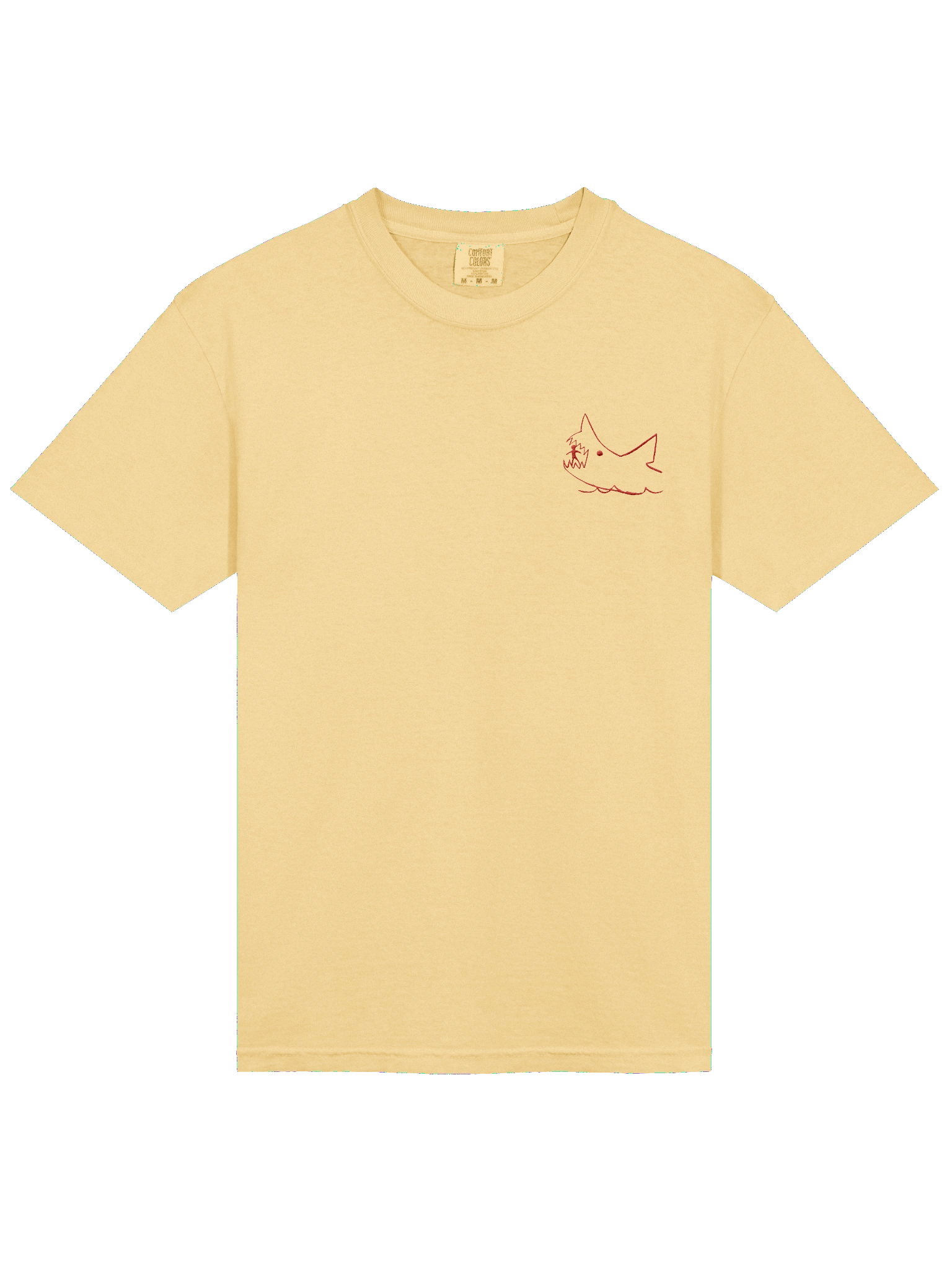 BLACK EYES EMBROIDERED TEE - YELLOW product image (3)