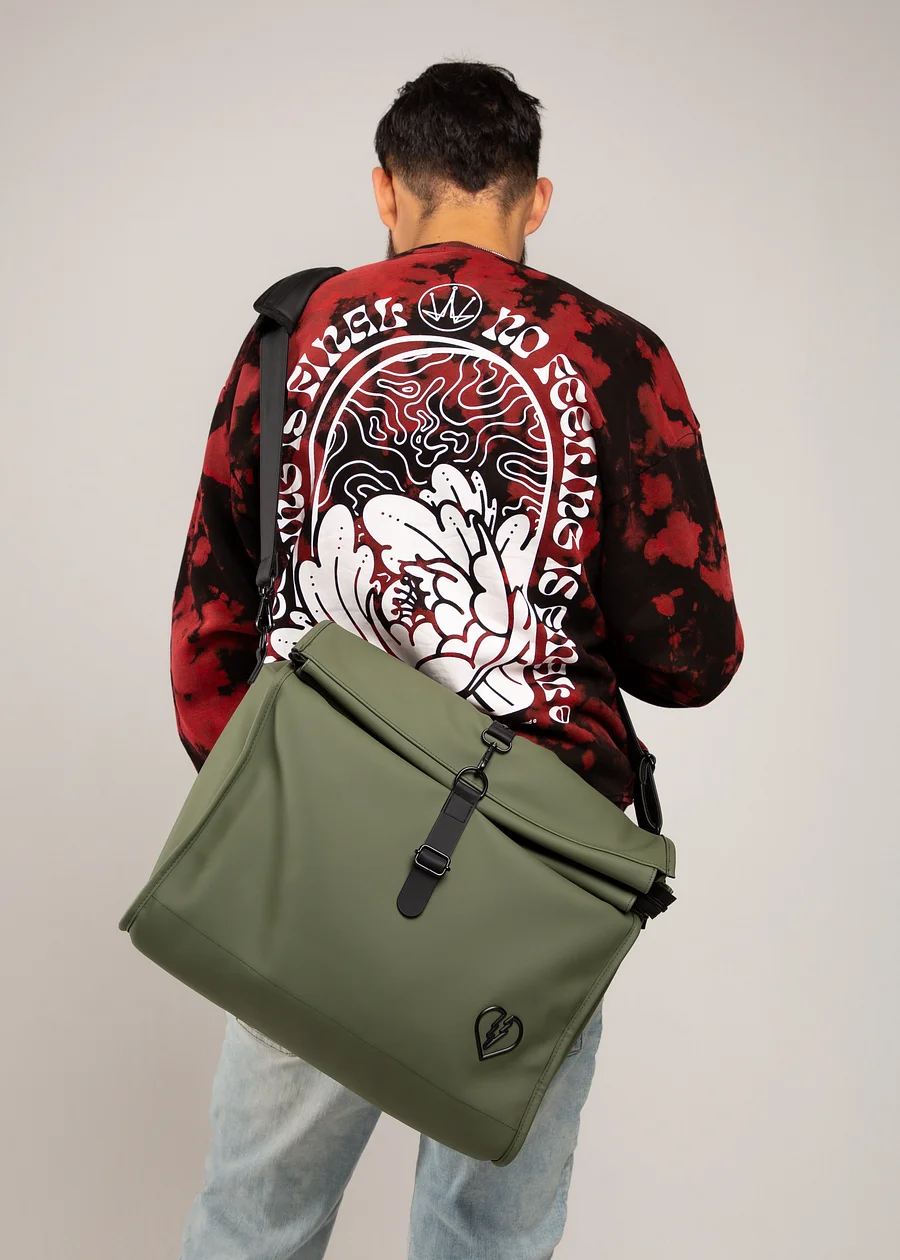 Vegan Matte Leather Messenger Bag Beautiful Bastard