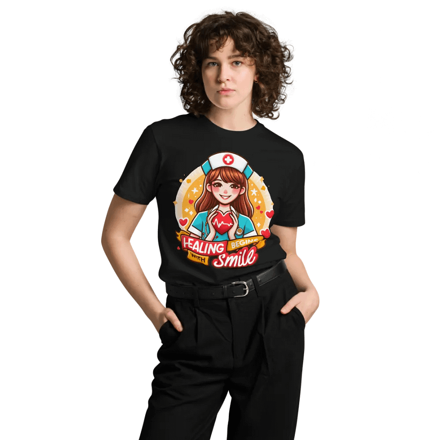 Smiling Nurse Heart T-Shirt product image (11)