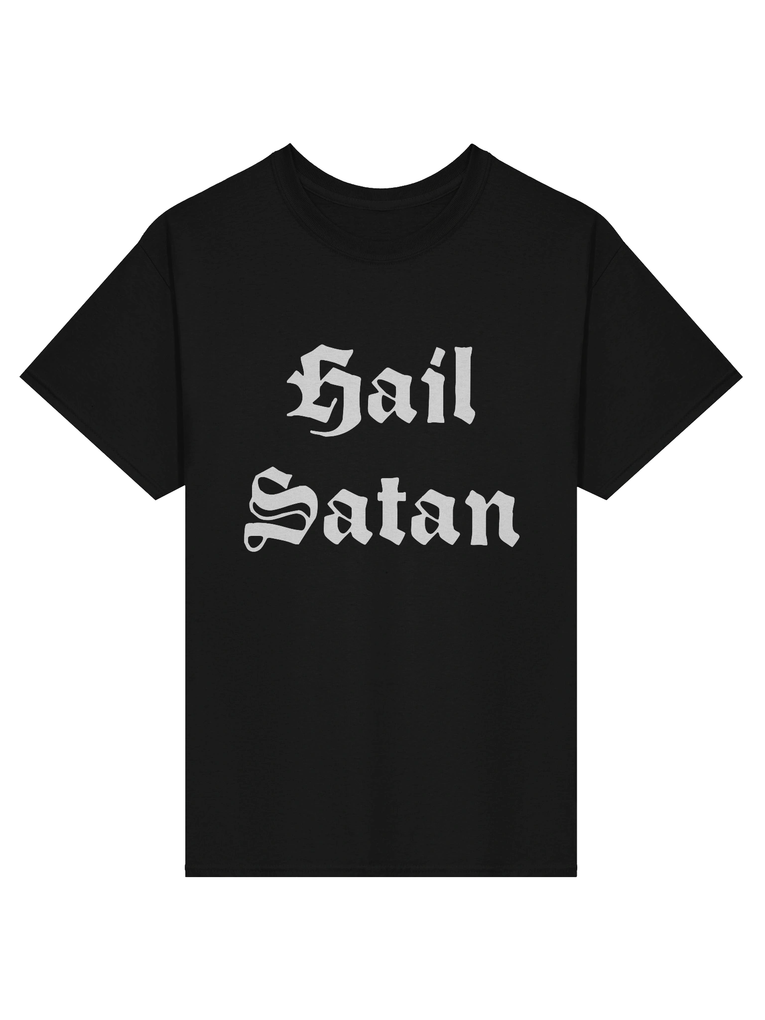 Hail Satan white-on-black Tee product image (1)