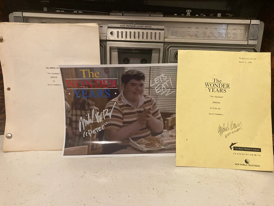 The Wonder Years Original Used Script & 2 Autugraphed Photos product image (1)