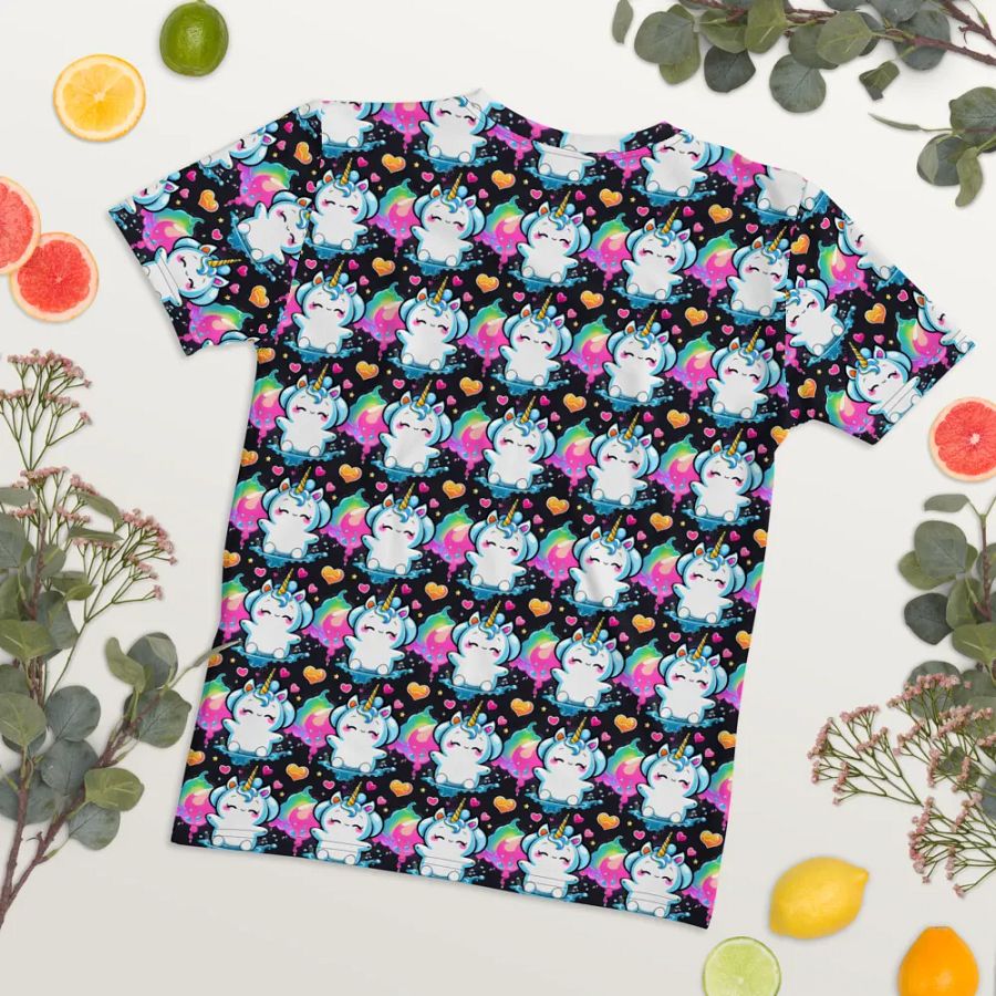 Kawaii Unicorn All Over Print T-shirt product image (7)