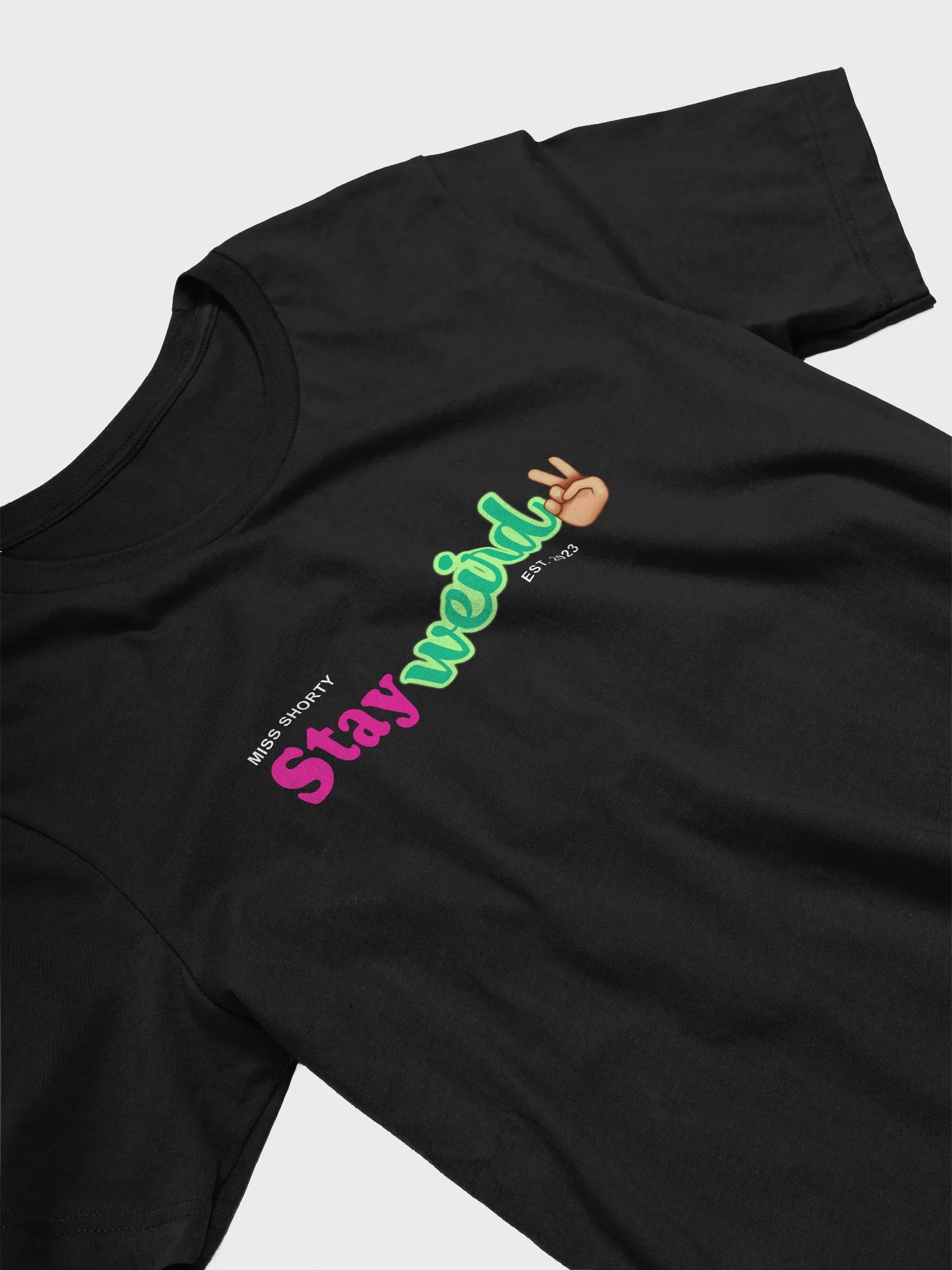 Stay Weird with a Peace Sign Dark Shirt -- Unisex, please check sizing chart product image (22)
