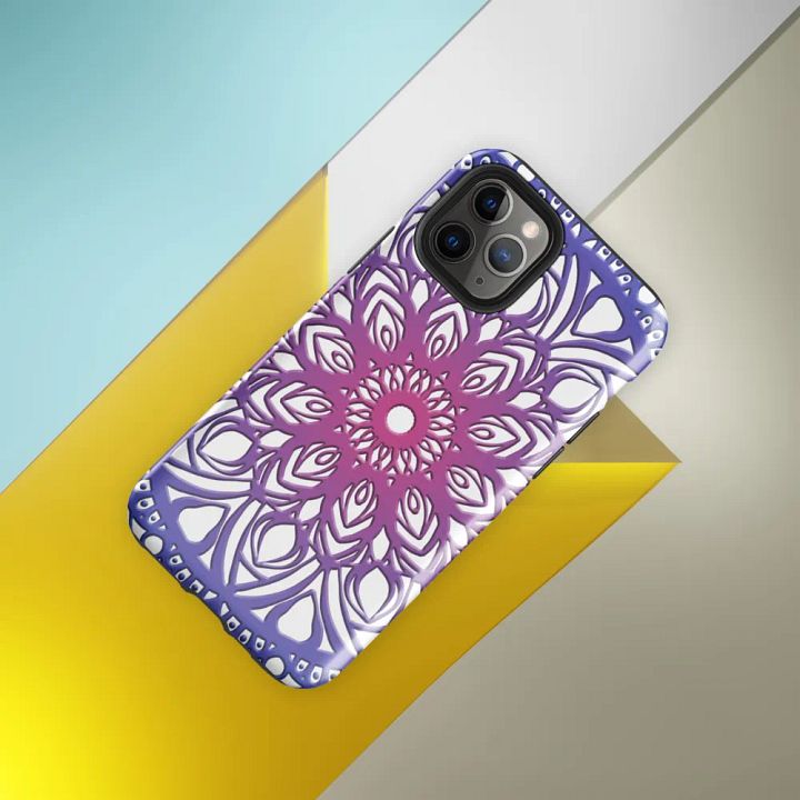 Purple blue mandala Phone case product image (2)