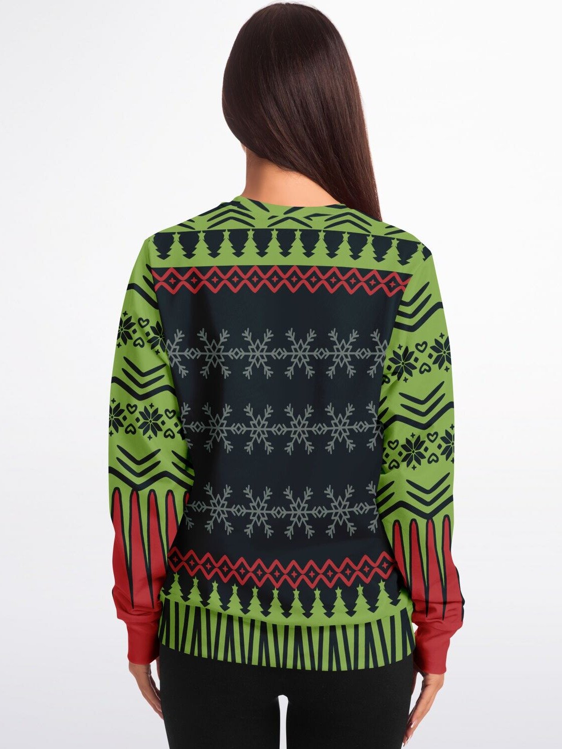 "Lit AF" Christmas Tree Sweatshirt | Funny Holiday Party Sweater | Festive Winter Outfit product image (2)