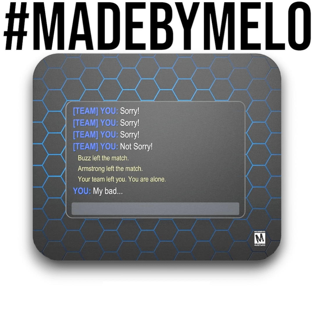 Carball Quick Chat Champ: Not Sorry - Mouse Pad | #MadeByMELO product image (1)