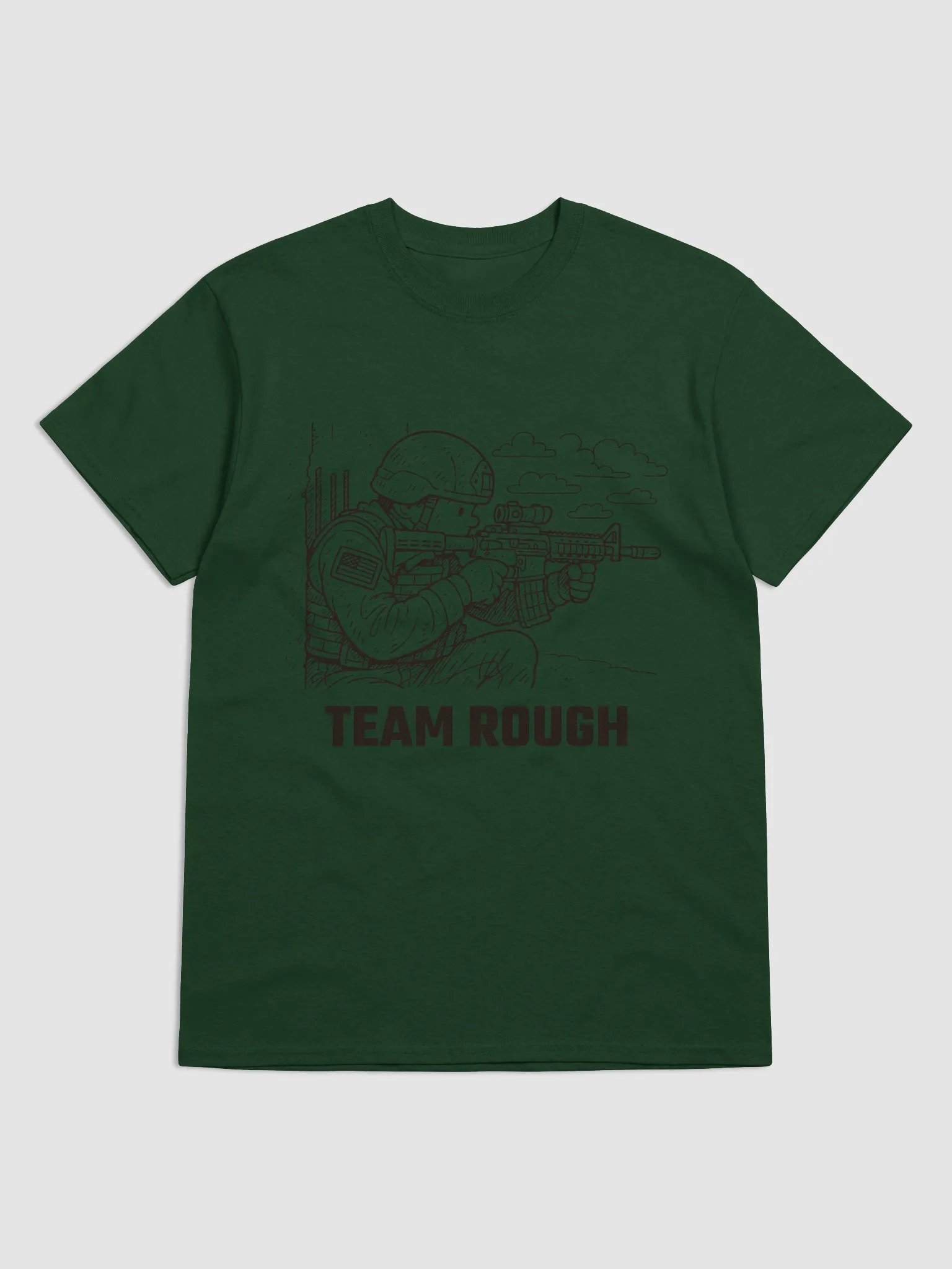 Team Rough – Military-Inspired Bold Graphic Tee | i Roar Concept Design product image (4)