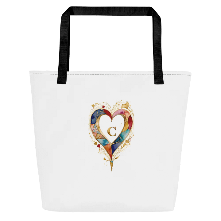 Valentine’s Monogram Letter C(3) Tote Bag product image (1)