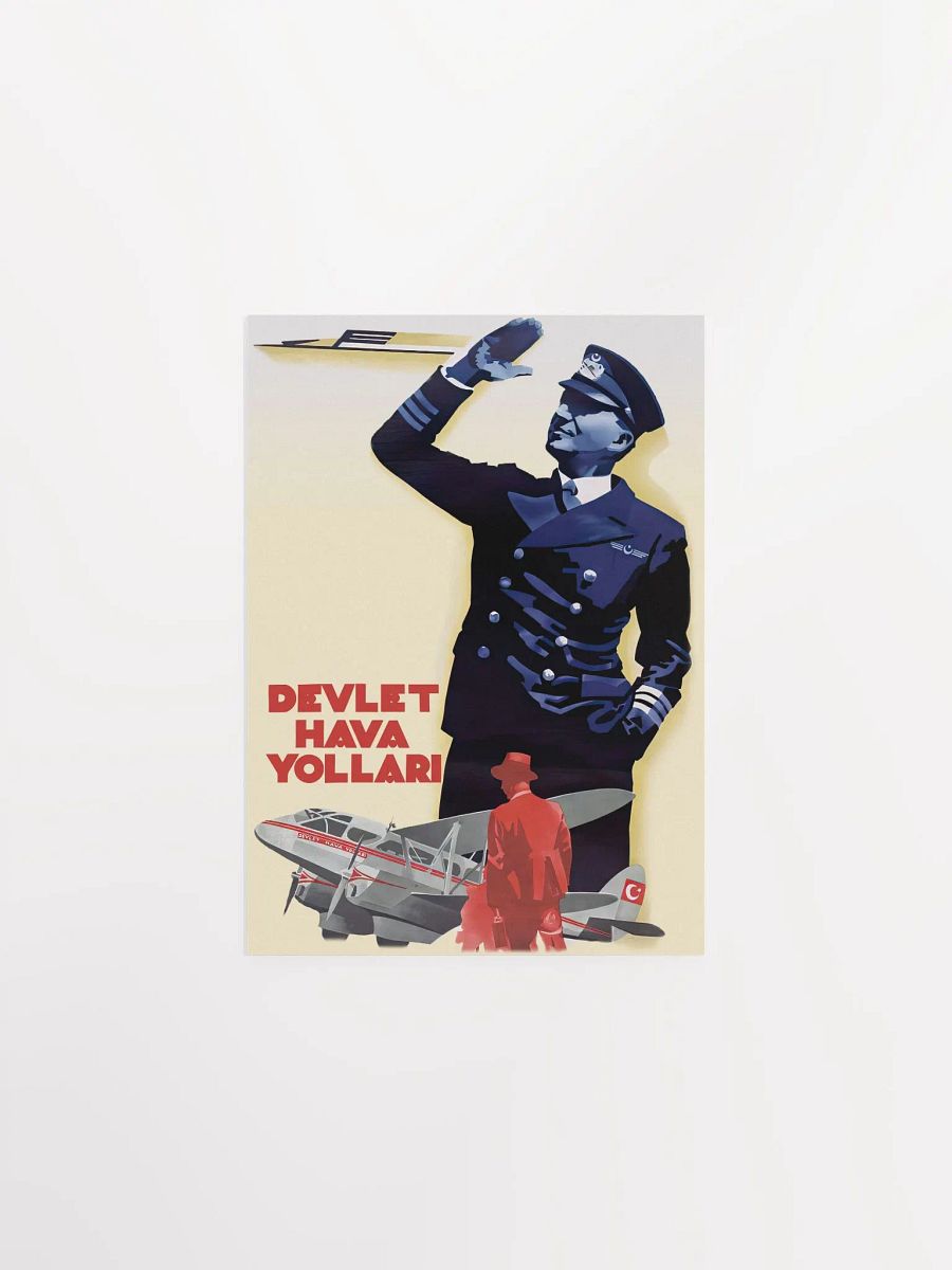 Istanbul, Turkey, 1937 (Devlet Hava Yolları) — retro vintage travel poster product image (6)