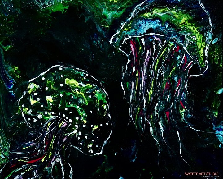 Jellyfish Among the Deep | Art Print product image (1)