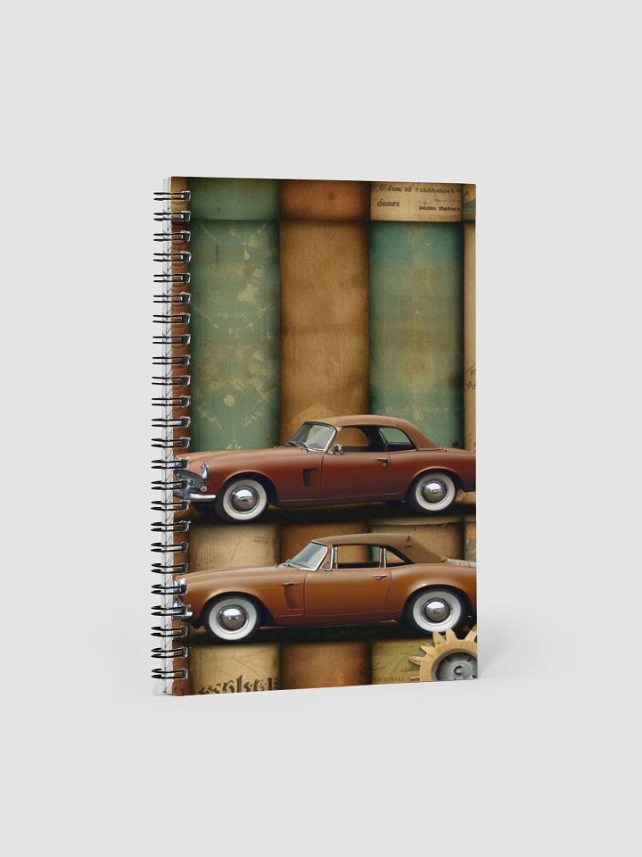 Vintage Car Scroll Spiral Notebook product image (1)