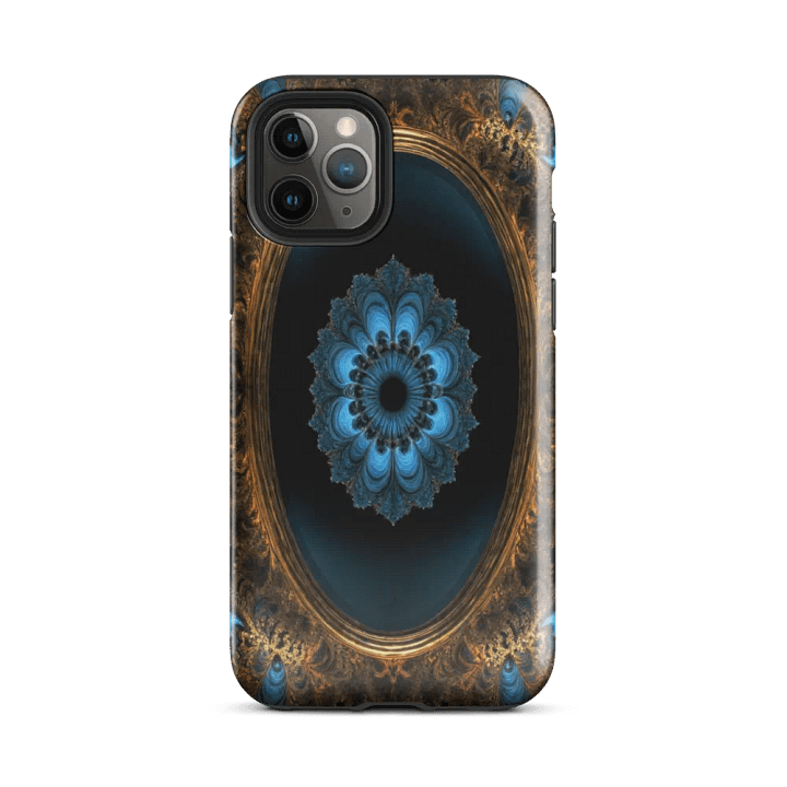 Tough Phone Case for iPhone® - Intricate Bronze and Blue Mirror Portal product image (2)