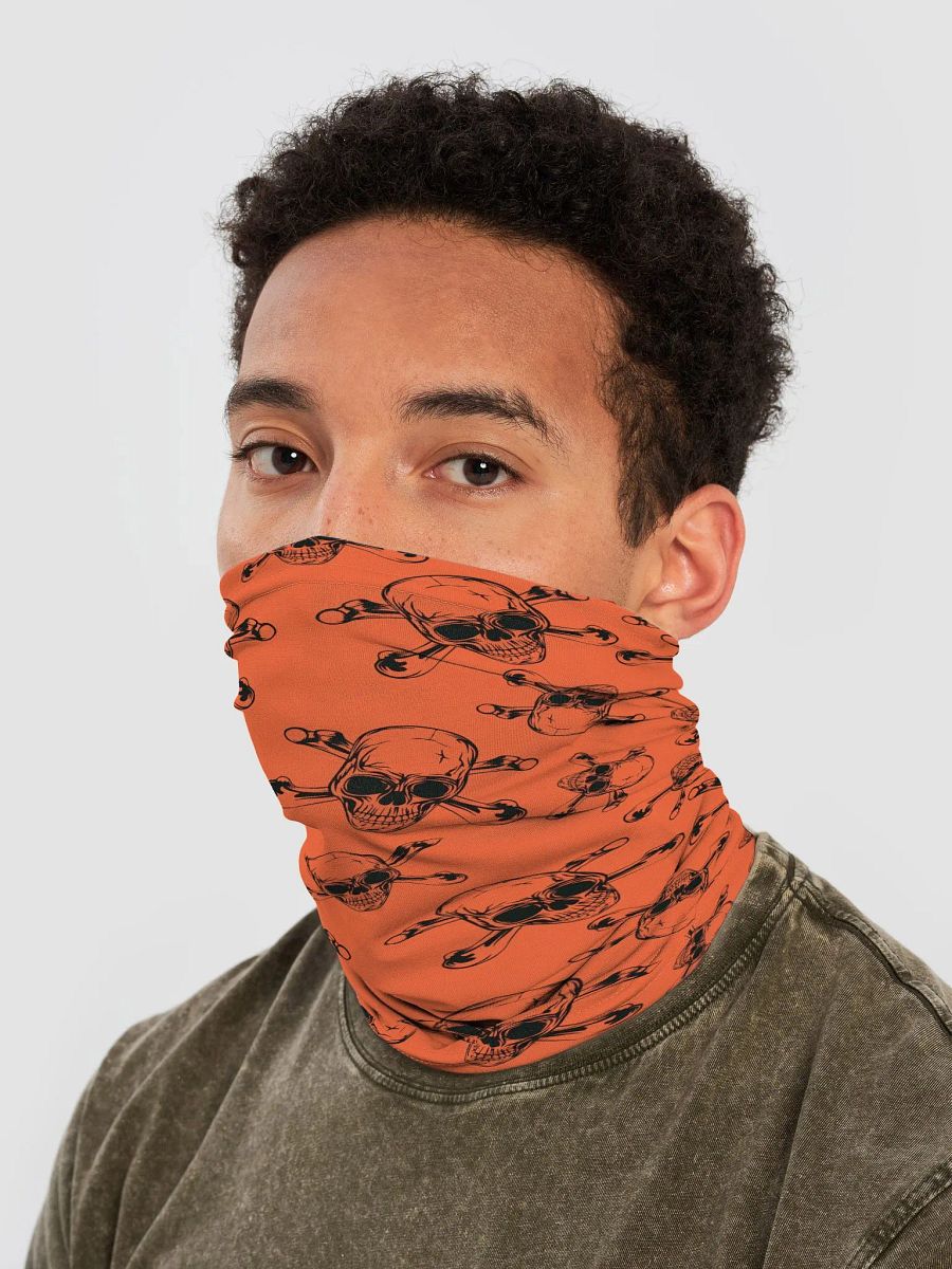 Skull & Cross Bones - Orange - Neck Gaiter/Face Mask product image (2)