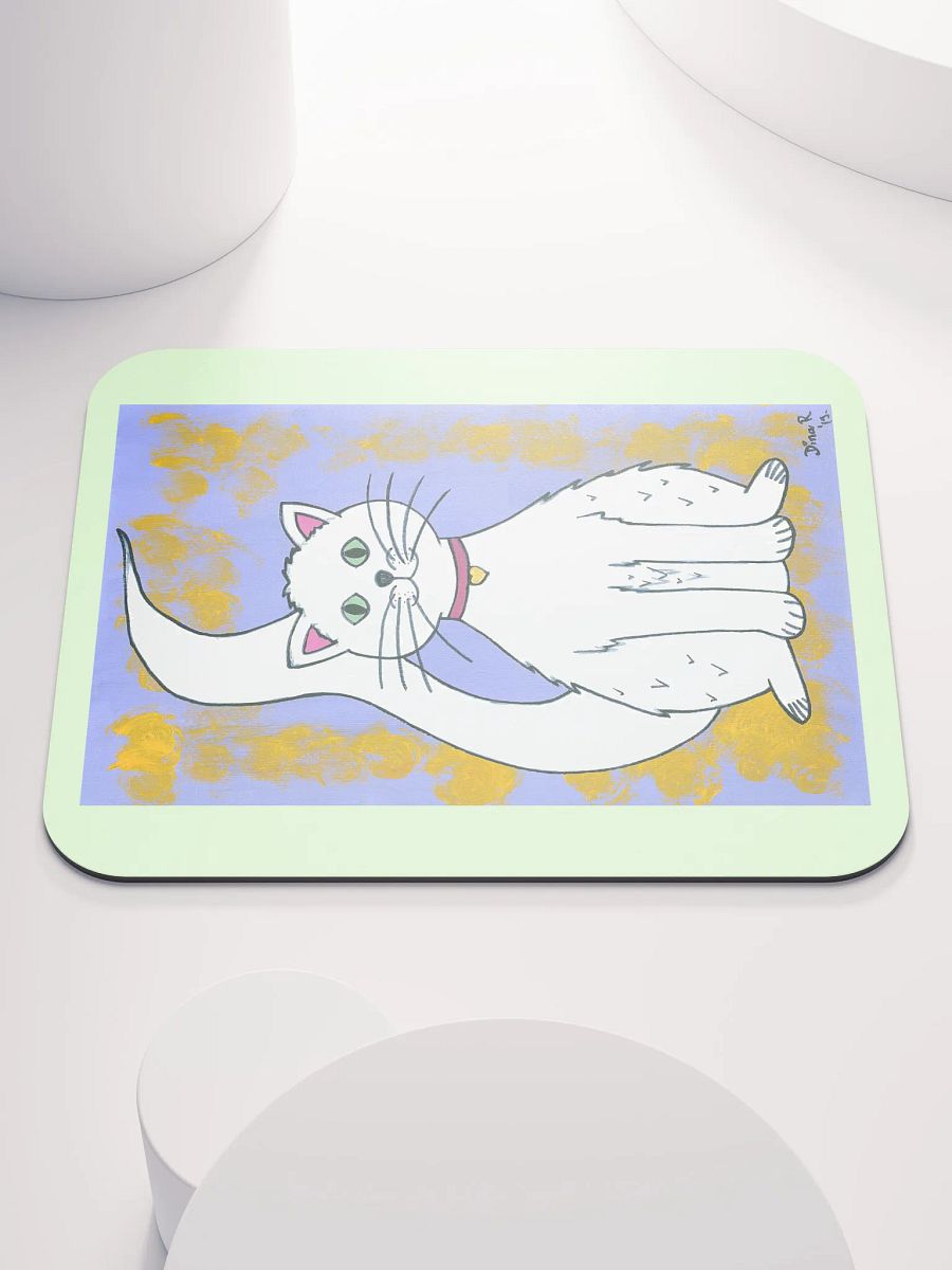 Cat (art by Dina R.) acrylic painting picture - Classic Mouse Pad product image (1)