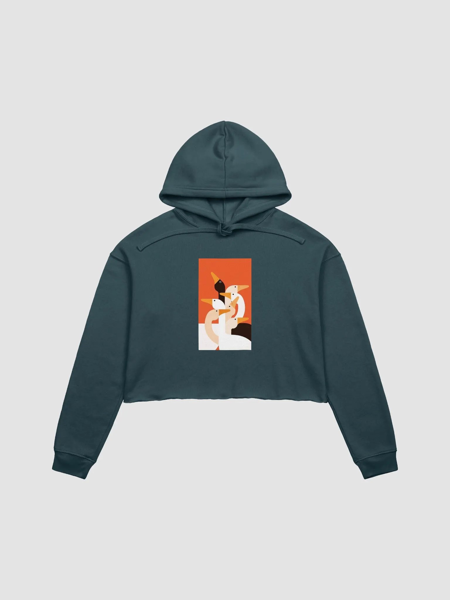 Boho Style Geese Heads Crop Hoodie product image (5)