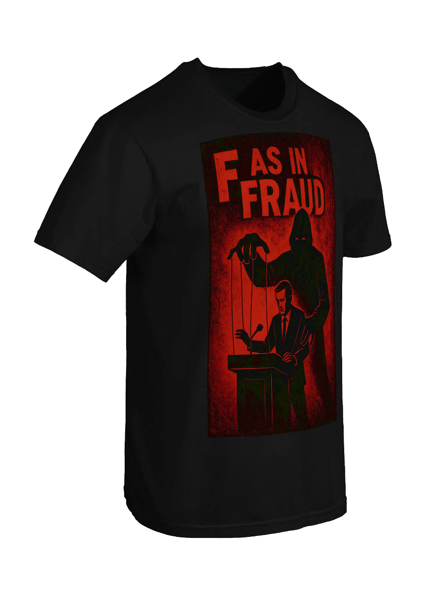 F as in fraud t-shirt by dark alphabet product image (98)