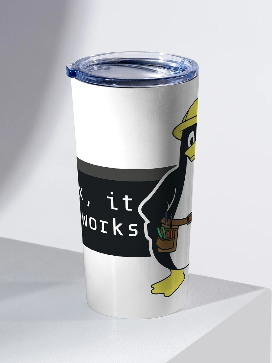 Linux It Just works Steel Tumbler product image (2)
