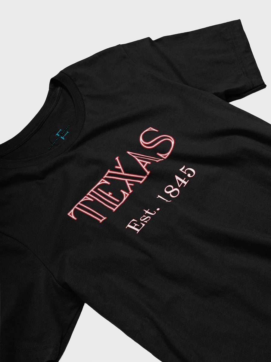 ❤️ TEXAS Est. 1845 Retro Tee with Red Outline | Bella+Canvas Unisex Shirt | Kompot Font product image (3)