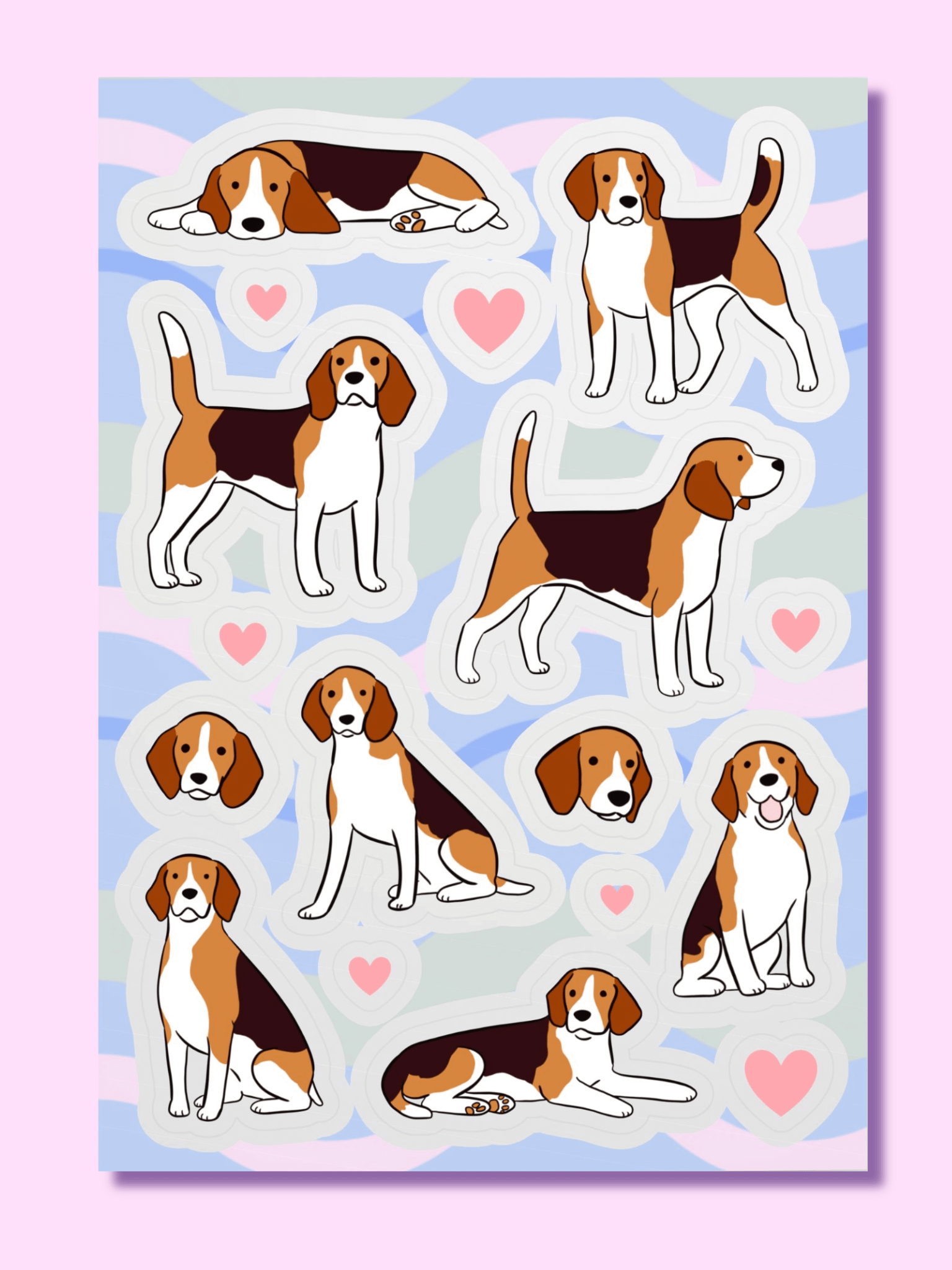 Beagle Bonanza Kiss Cut Sticker Sheet product image (1)