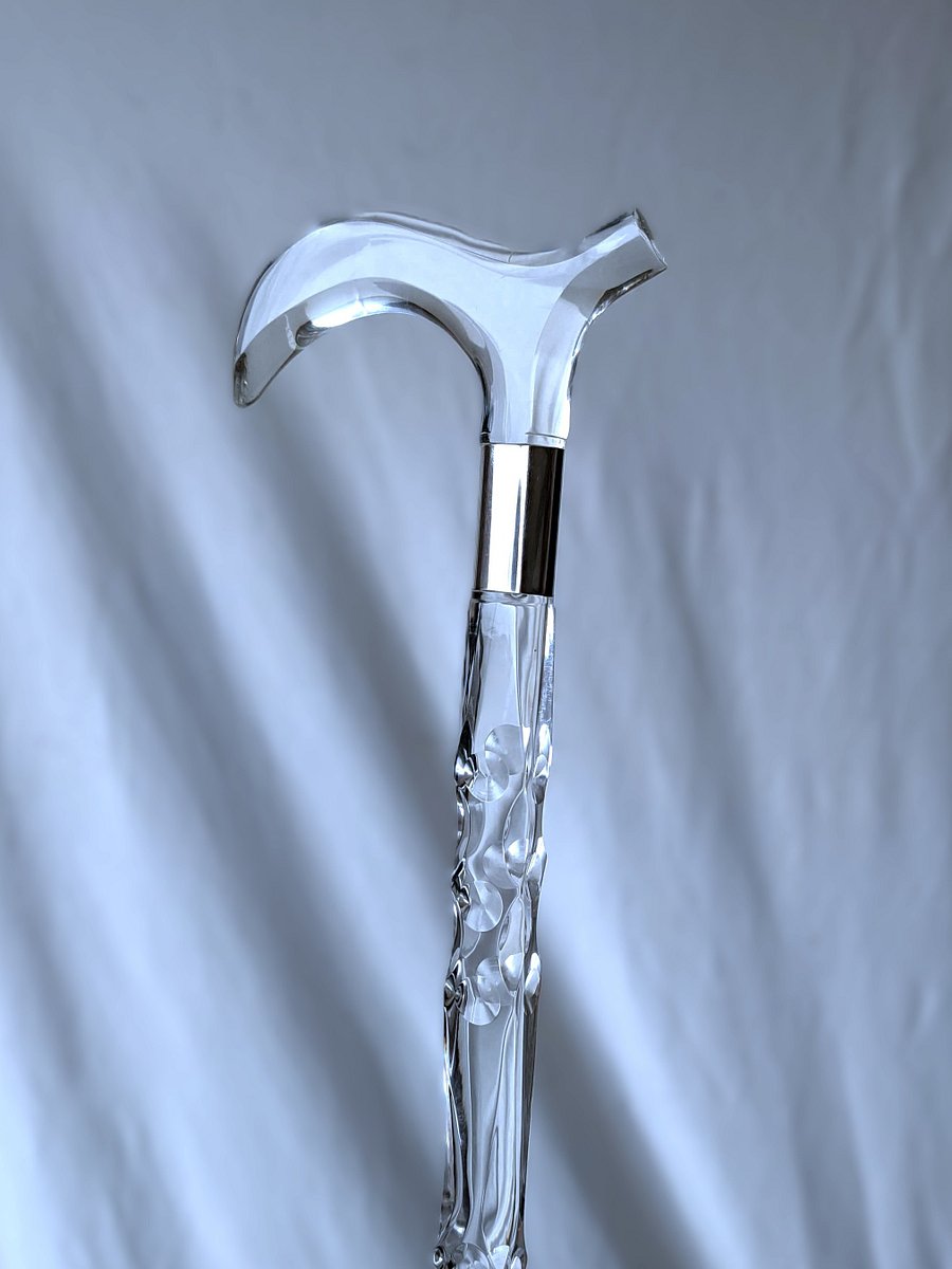 Luxury Clear Crystal Acrylic Walking Stick for Women | Elegant Transparent Cane for Seniors & Stylish Ladies | Custom Size + Gift Box product image (7)