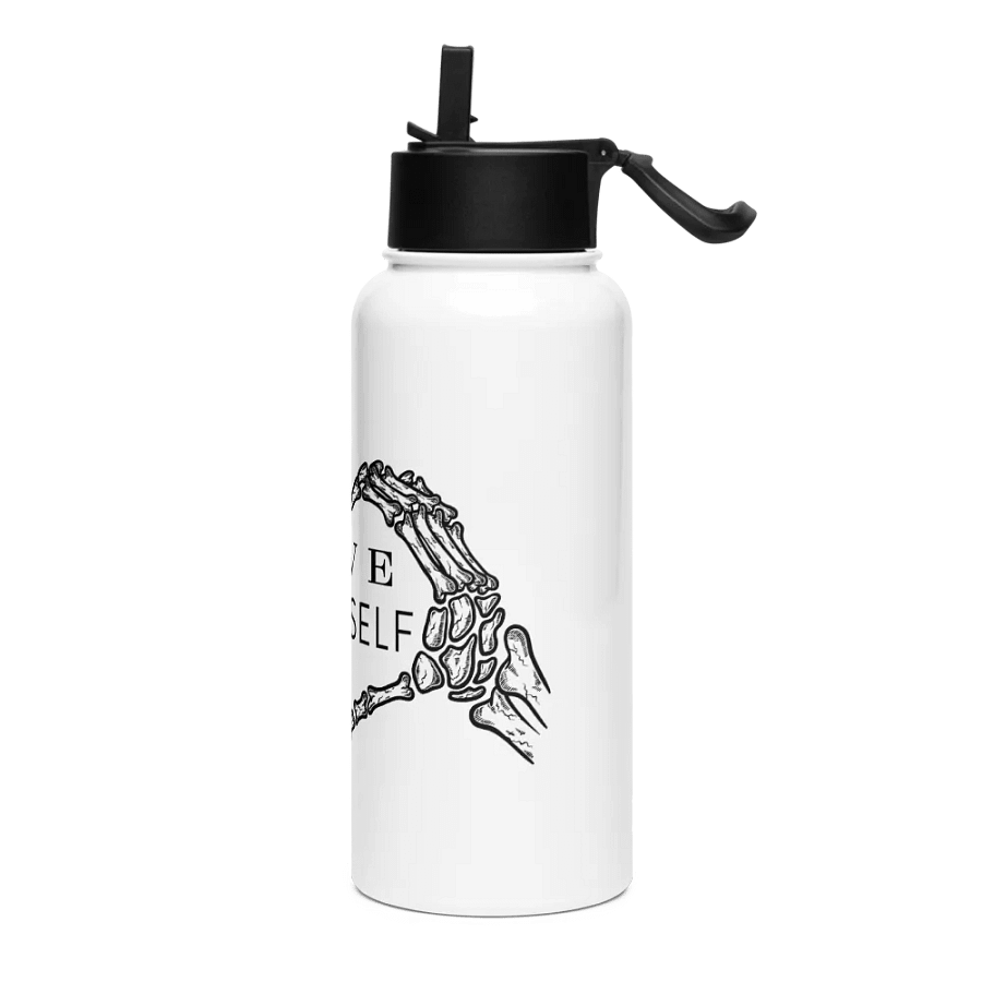 Love Yourself Skelly- Stainless Steel Straw Lid Bottle product image (3)