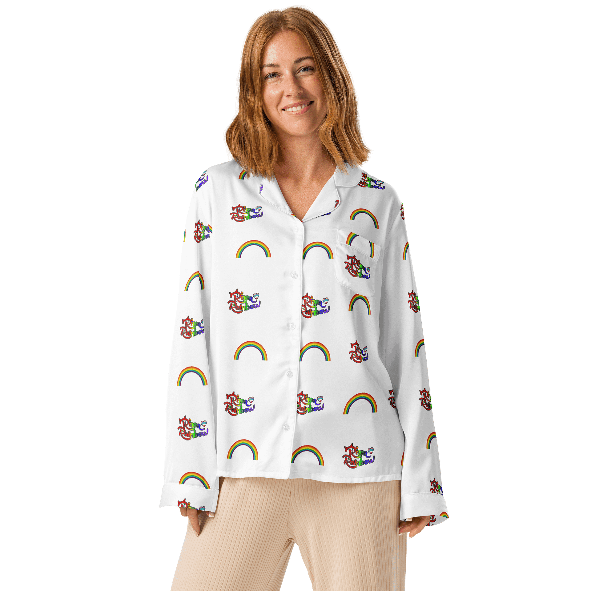 🌈 Rhea Rainbow Women's Long Sleeve Pajama Top product image (1)