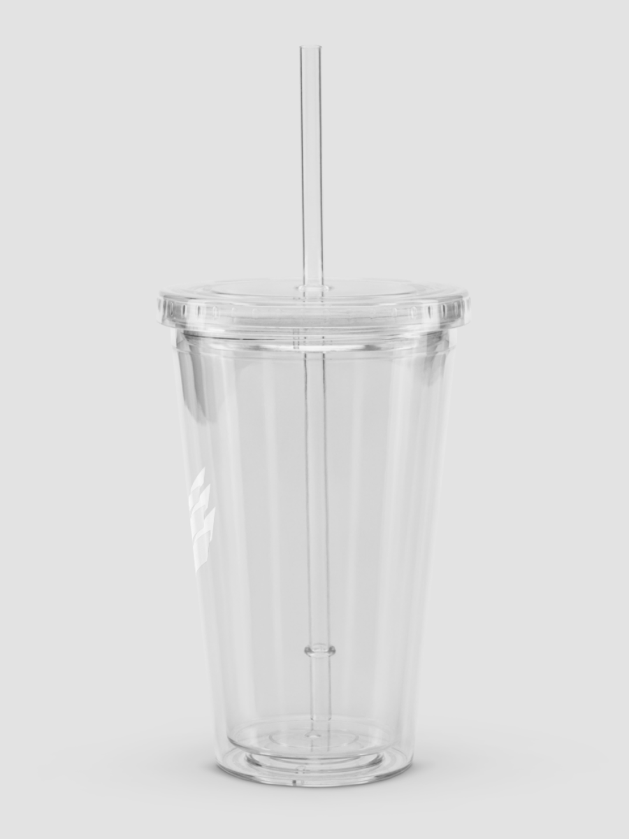 Double Wall Clear Plastic Tumbler - White product image (5)
