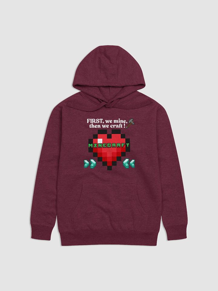 Pixelated Minecraft Heart Premium Hoodie product image (4)