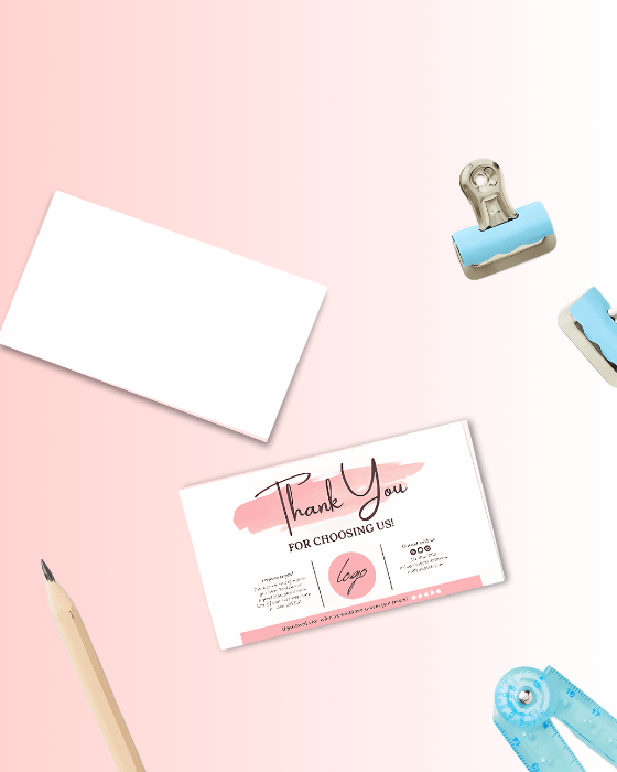 Pink Minimalist Thank You Card product image (4)