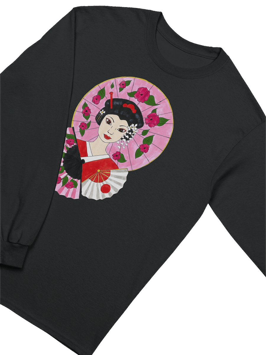 Japanese Geisha (art by Dina R.) - Cotton Long Sleeve T-Shirt product image (23)