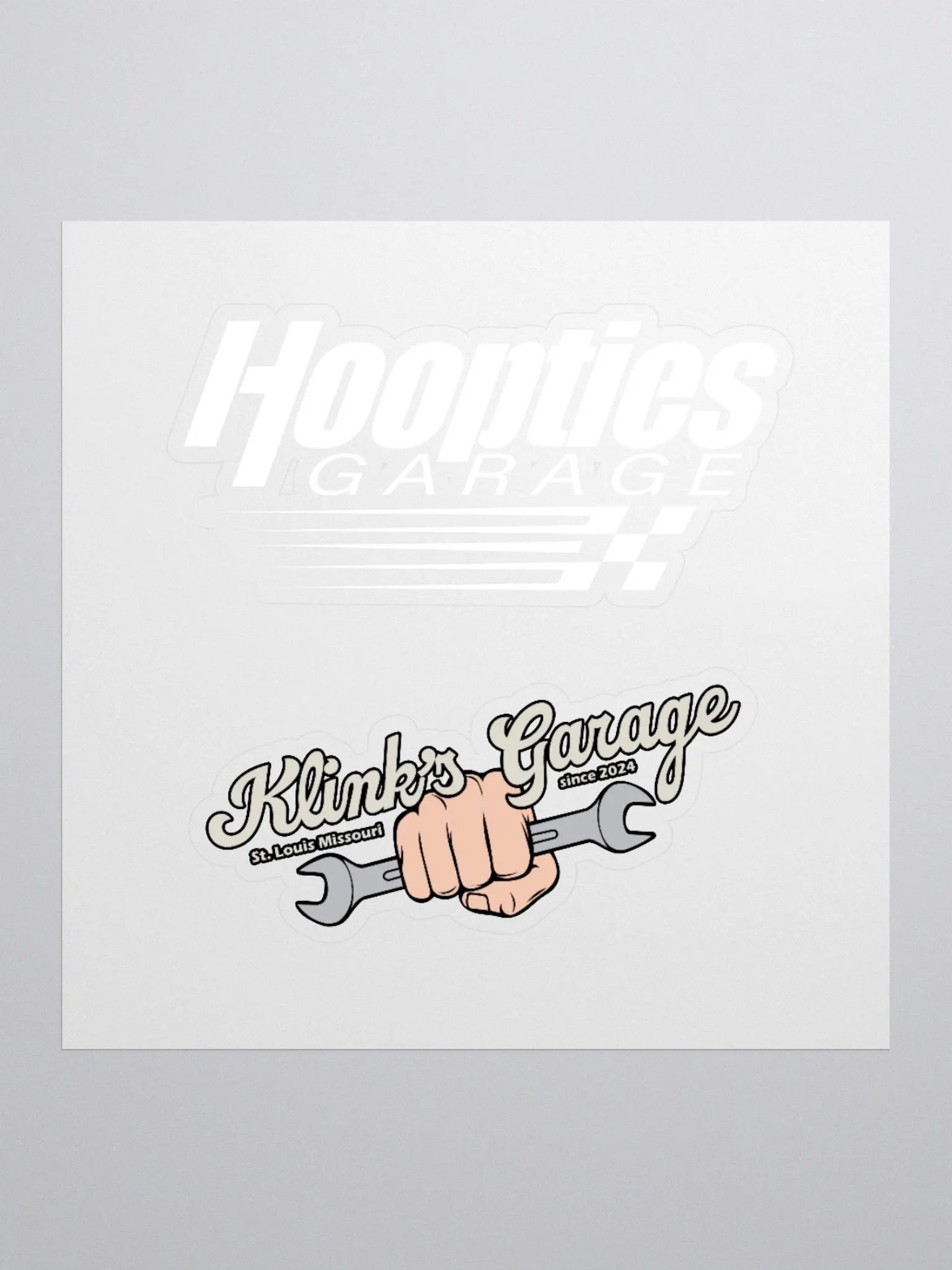 Hoopties & Klink's Garage Window decals product image (1)