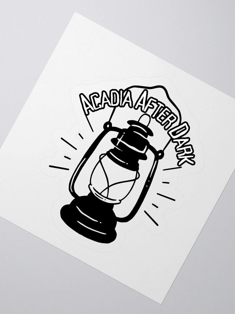 Acadia After Dark Lantern Sticker Old School Black & White product image (4)
