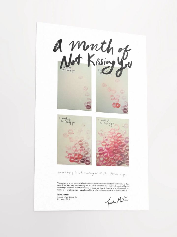 A Month Of Not Kissing You Art Print product image (6)