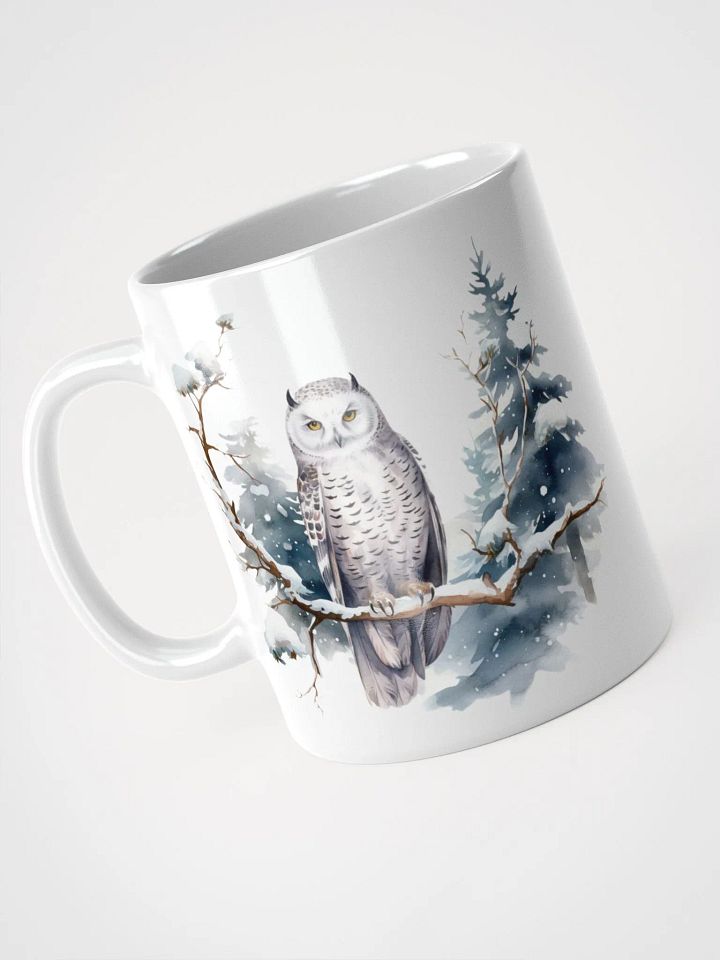 Snowy Owl White Glossy Mug product image (2)