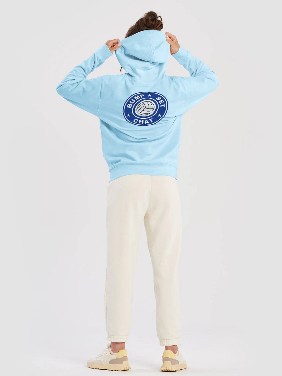 Bump Set Chat Hoodie with Blue Logo on the back product image (42)