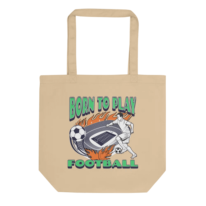 Born To Play Football Soccer Flaming Spirit Tote Bag product image (1)