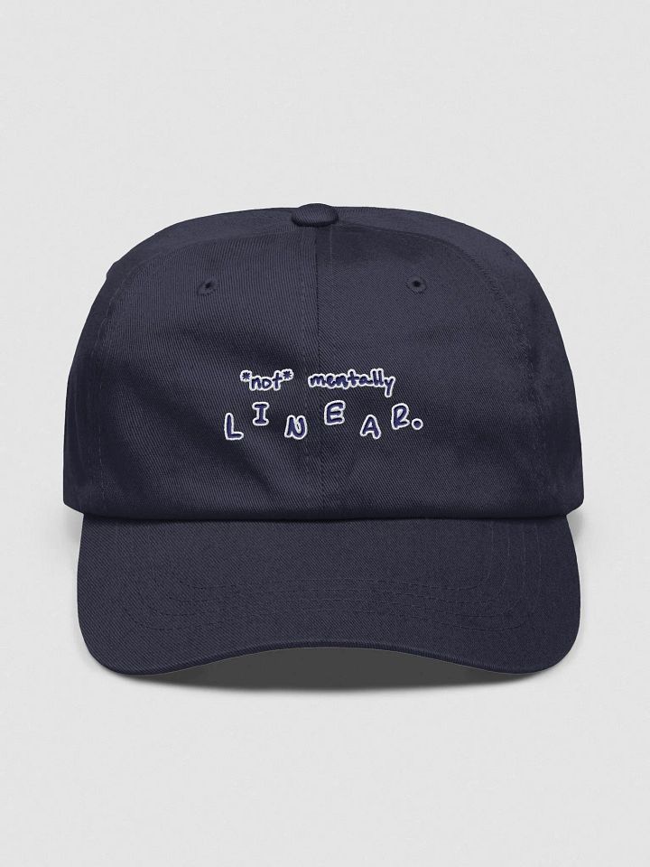*not* mentally linear. (navy + white lined design) classic dad hat product image (33)