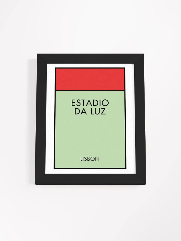 Estadio Da Luz Stadium Lisbon Monopoly Title Art Framed Print product image (2)