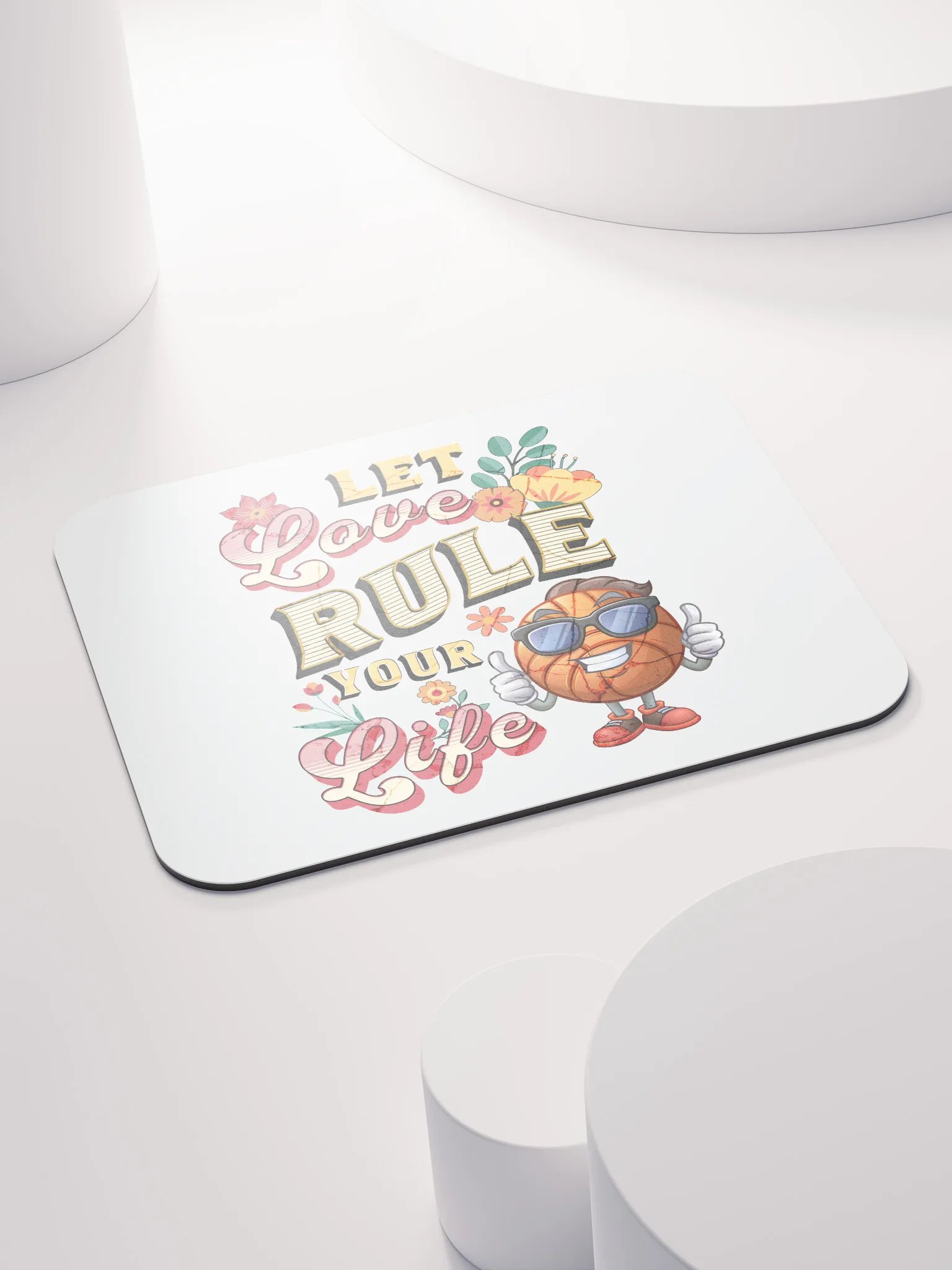 Let Love Rule Your Life Basketball Mouse Pad product image (4)