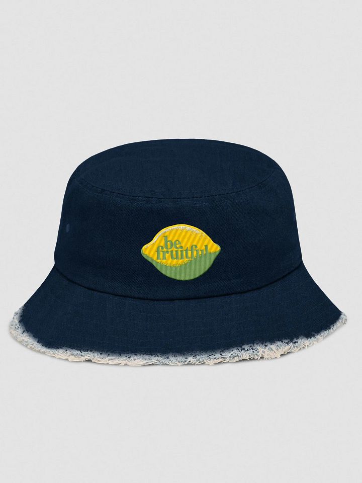 Fruitful Lemon Distressed Denim Bucket Hat product image (1)