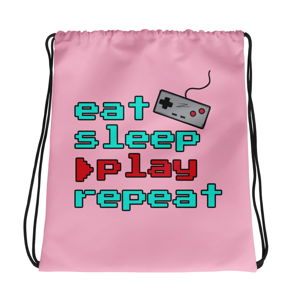 Gym Bag | "eat sleep play repeat" pink product image (1)
