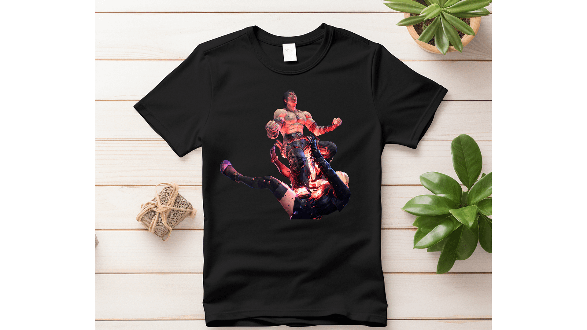Law V-neck T-shirt (B/W) product image (3)