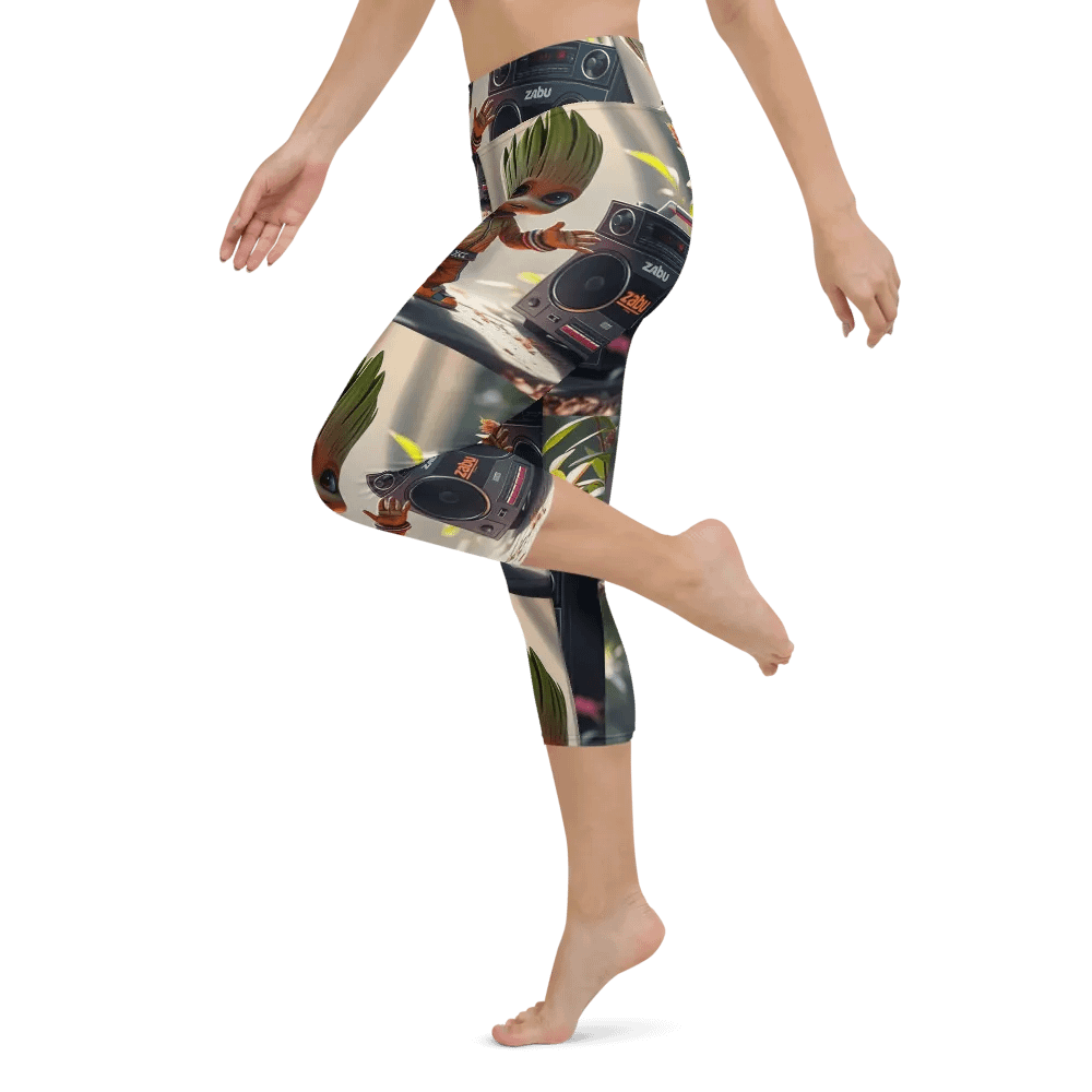 Retro Tree Spirit Yoga Capri Leggings product image (6)