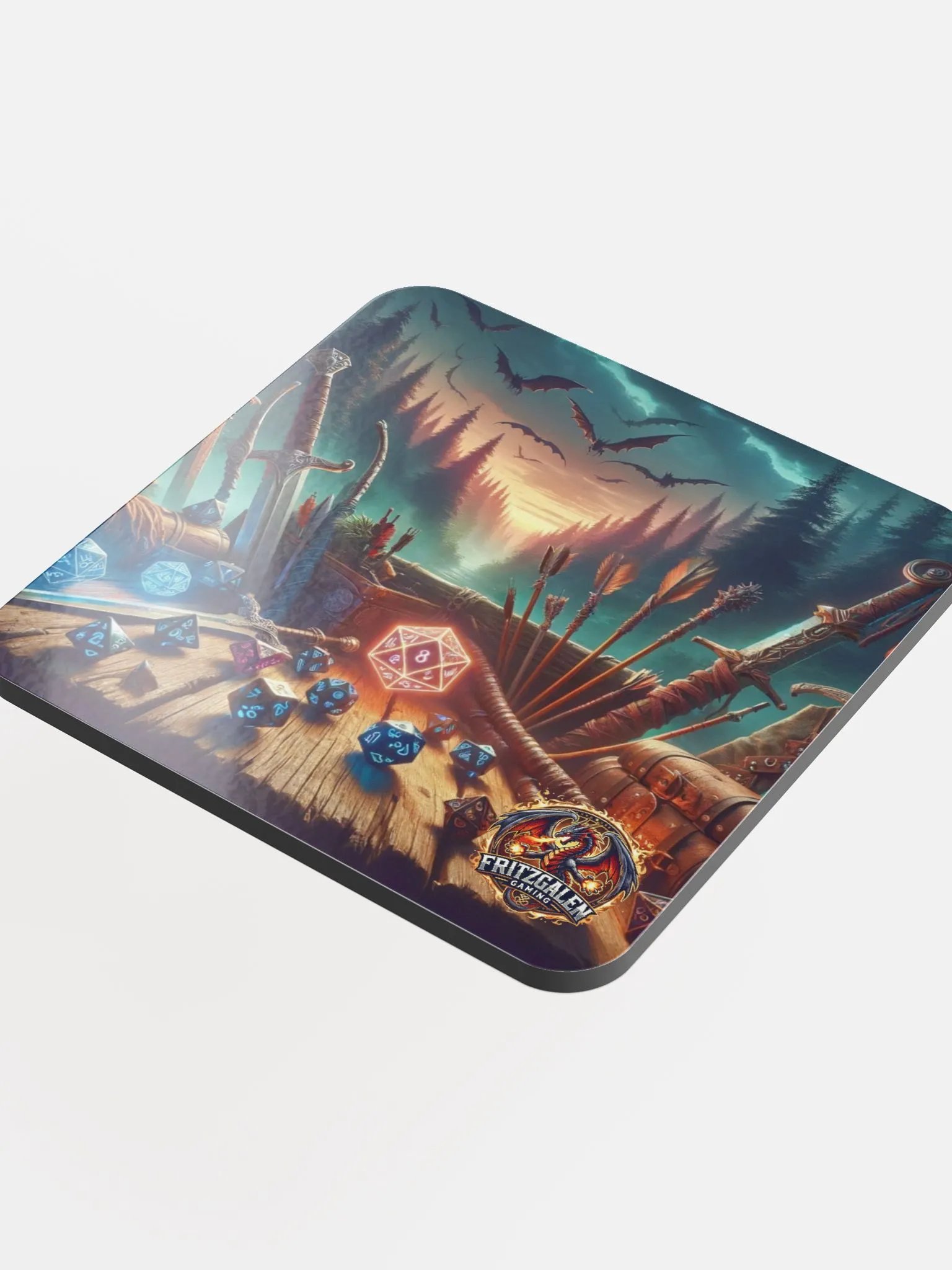 Dice & Blades Drink Coaster product image (2)