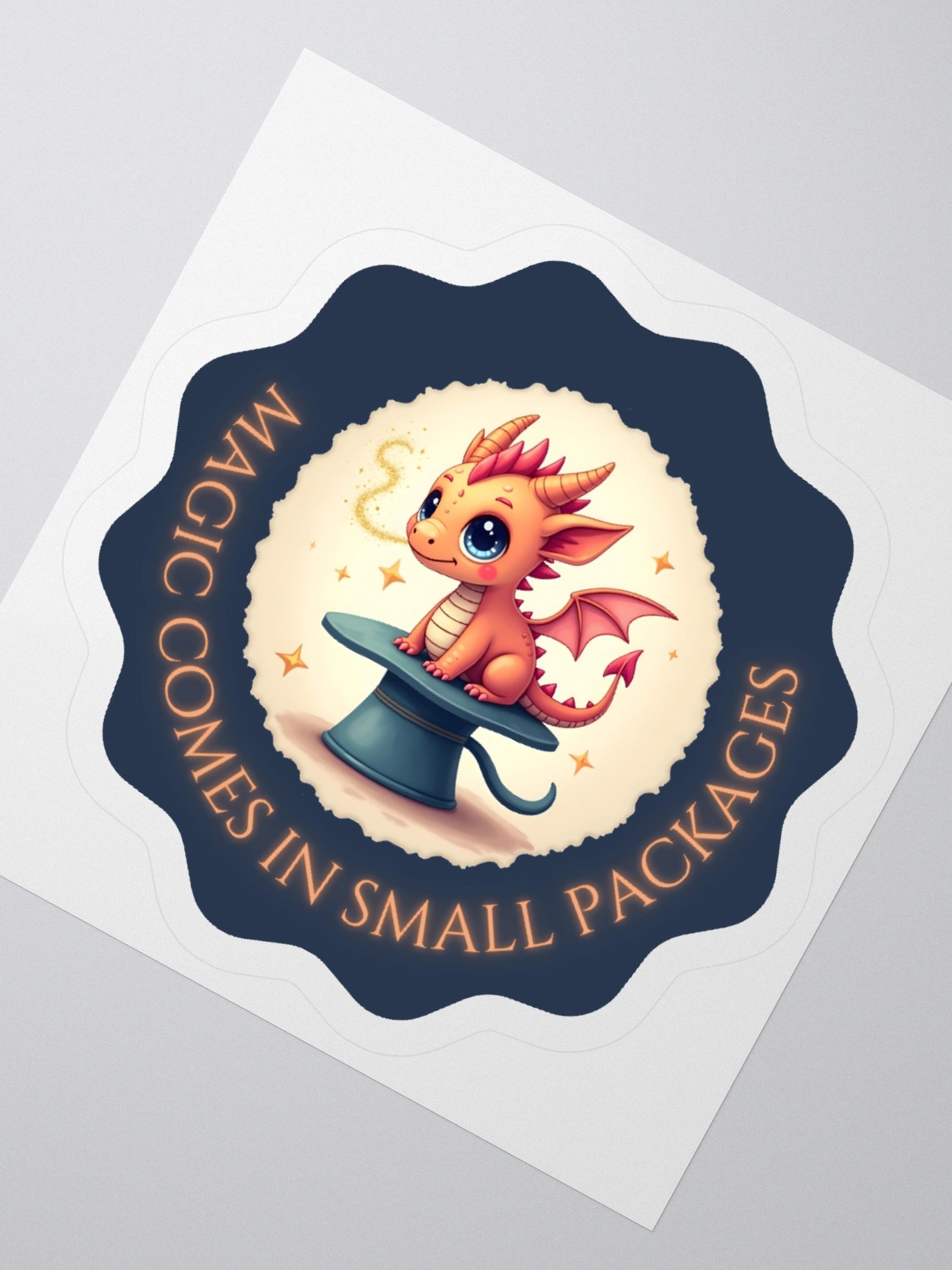 Magic Comes In Small Packages – Cute Baby Dragon Sticker product image (2)