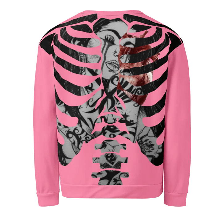 Heartbreak Ribcage - TICKKE ME PINK | Unisex Sweatshirt product image (2)